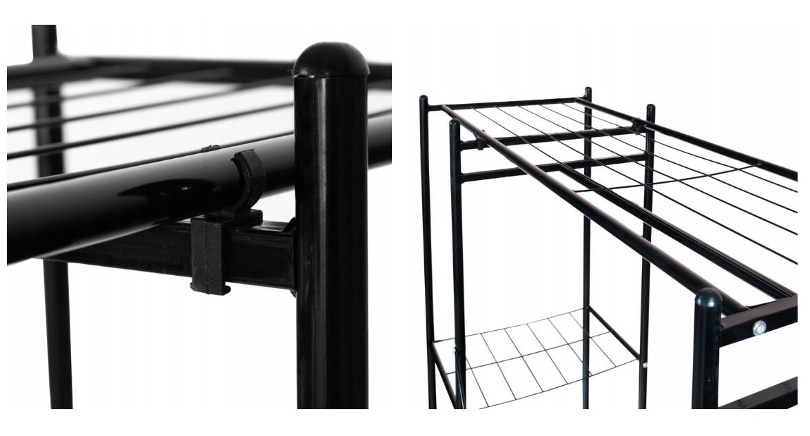 Wieszak Na Ubrania Stojący Podłogowy Regał Półki 150x110cm - obrazek 4