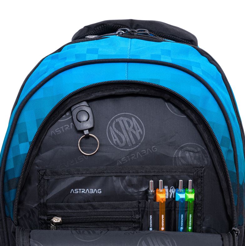 Plecak Szkolny Dla Chłopca 27L Astrabag BLUE PIXEL AB300 - obrazek 4