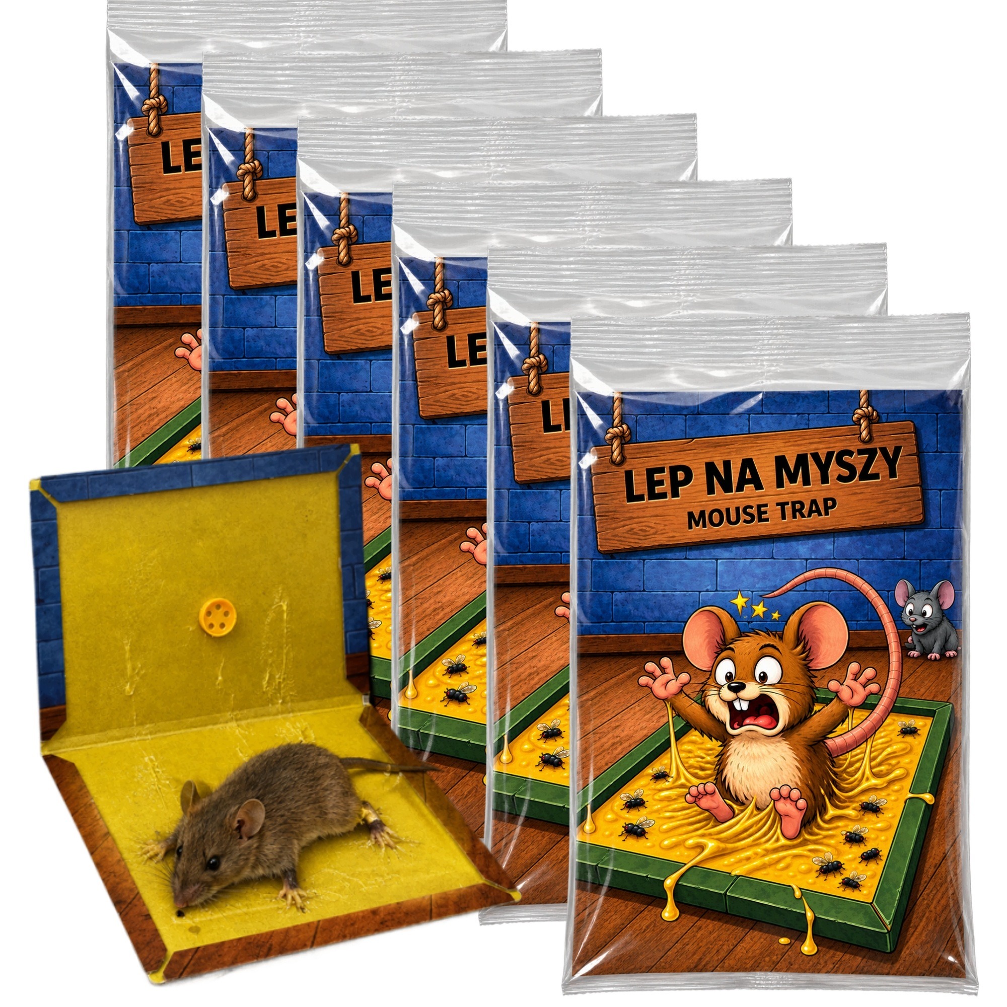 20x Lep Na Myszy Szczury Pułapka z Klejem 23,5x17cm