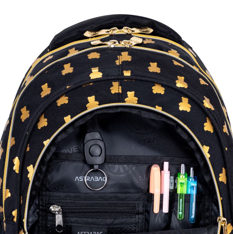 Plecak Szkolny Dla Dziewczynki 20L Astrabag GOLDEN TEDDY AB330 - obrazek 4