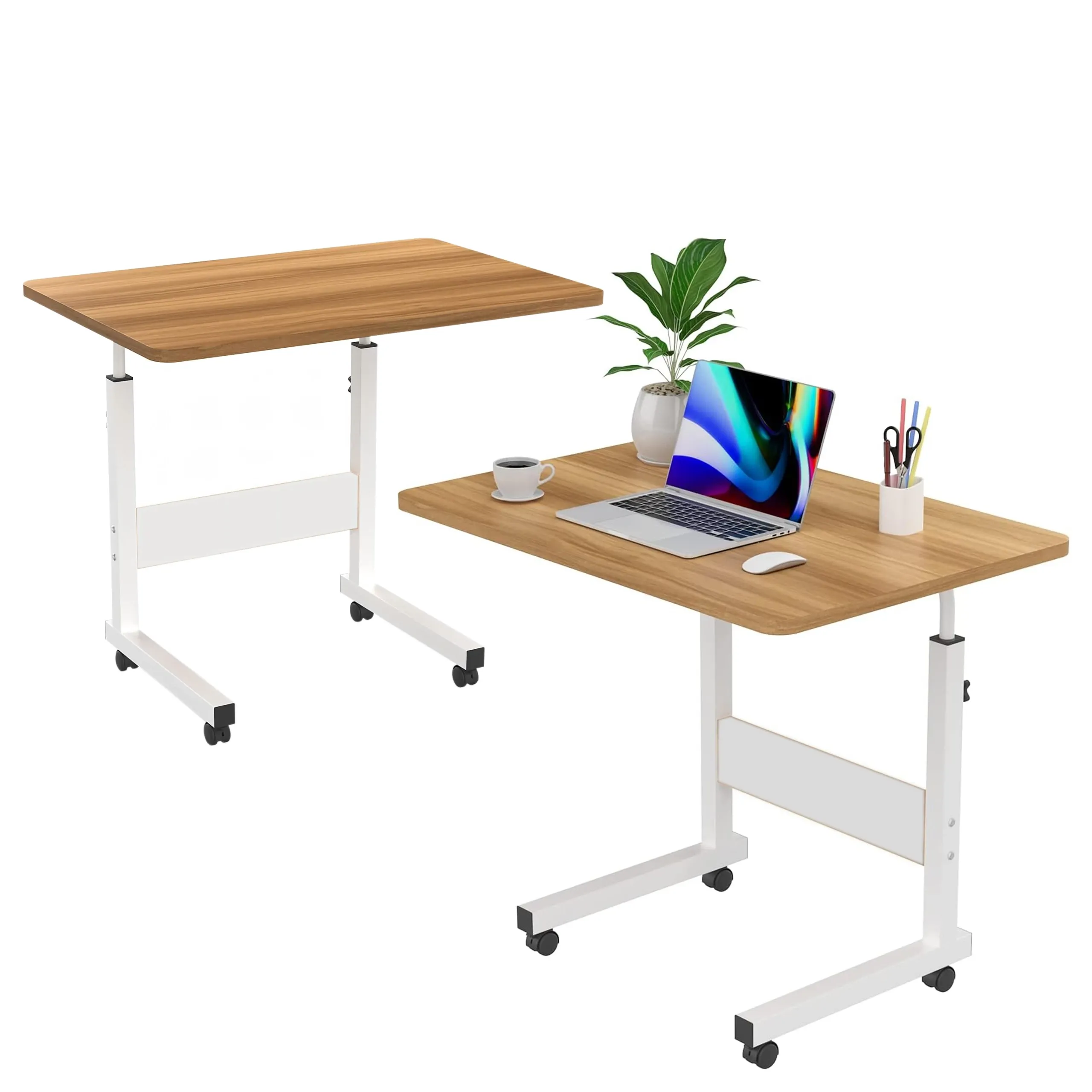 Stolik Biurko Pod Laptopa Na Kółkach z Regulacją Wysokości