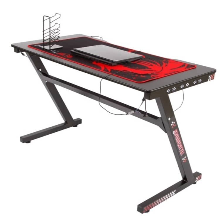 Biurko Gamingowe Komputerowe Dla Gracza LED RGB 120x66cm - obrazek 3