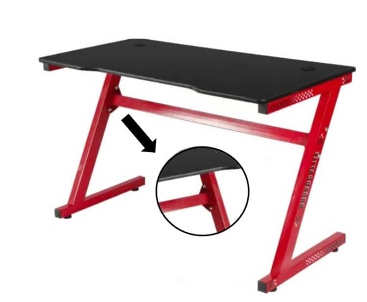 Biurko Gamingowe Komputerowe Dla Gracza LED RGB 120x60cm - obrazek 5