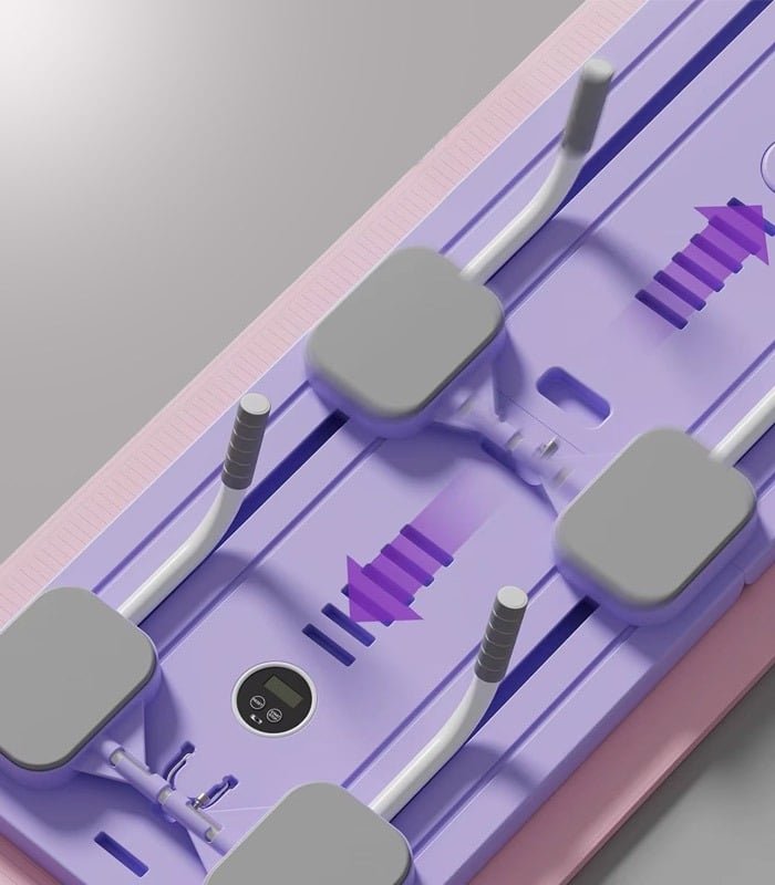 Deska Do Pilatesu Ćwiczenia Jogi Wielofunkcyjna z Licznikiem Fioletowa - obrazek 5