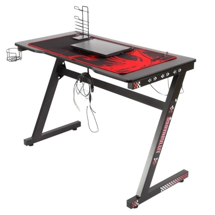 Biurko Gamingowe Komputerowe Dla Gracza LED RGB 120x66cm - obrazek 5