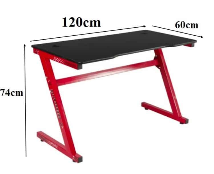 Biurko Gamingowe Komputerowe Dla Gracza LED RGB 120x60cm - obrazek 6