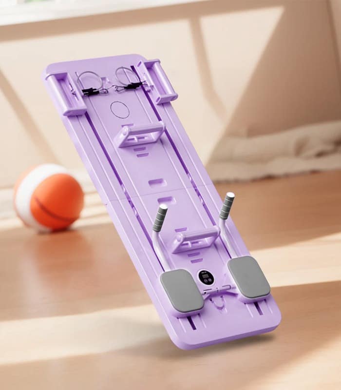 Deska Do Pilatesu Ćwiczenia Jogi Wielofunkcyjna z Licznikiem Fioletowa - obrazek 4