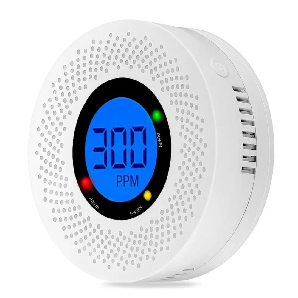 Czujnik Czadu Dymu Detektor Tlenku Węgla Bezprzewodowy LCD