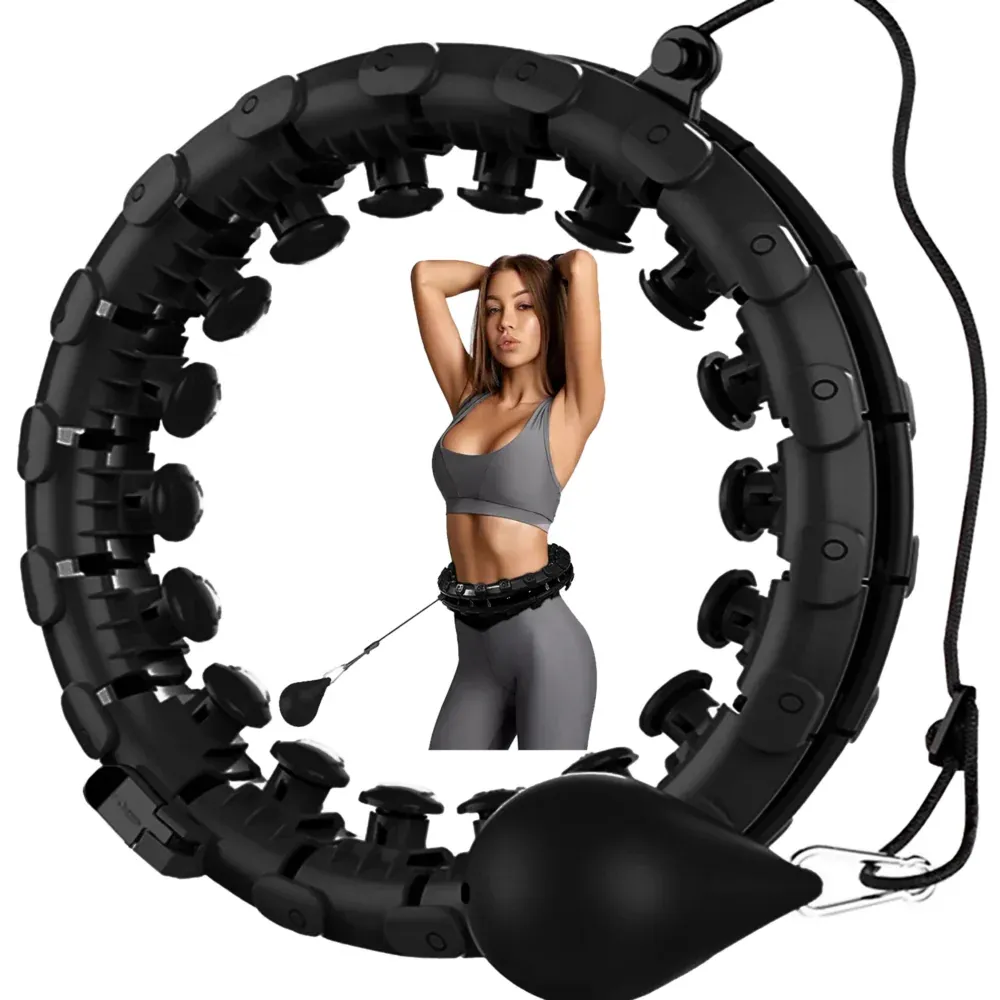 Hula Hop Odchudzające z Obciążeniem i Masażerem Czarne