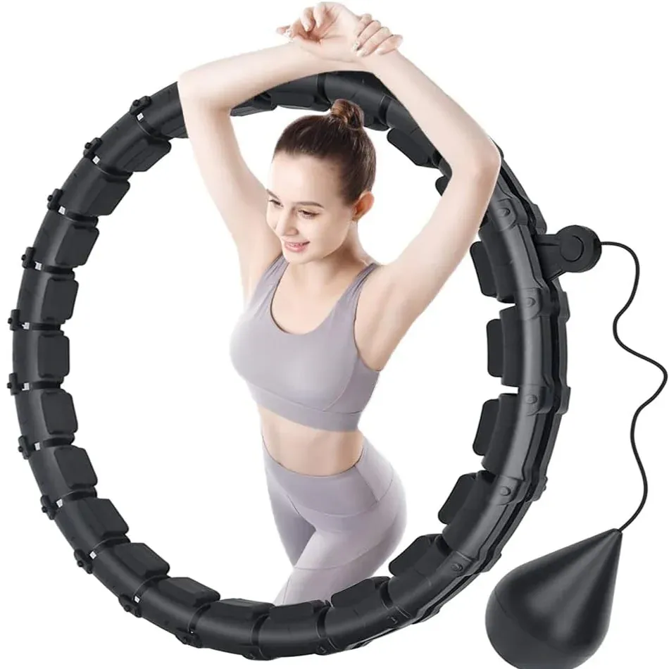 Hula Hop Odchudzające z Obciążeniem Metalowe Łożysko Czarne