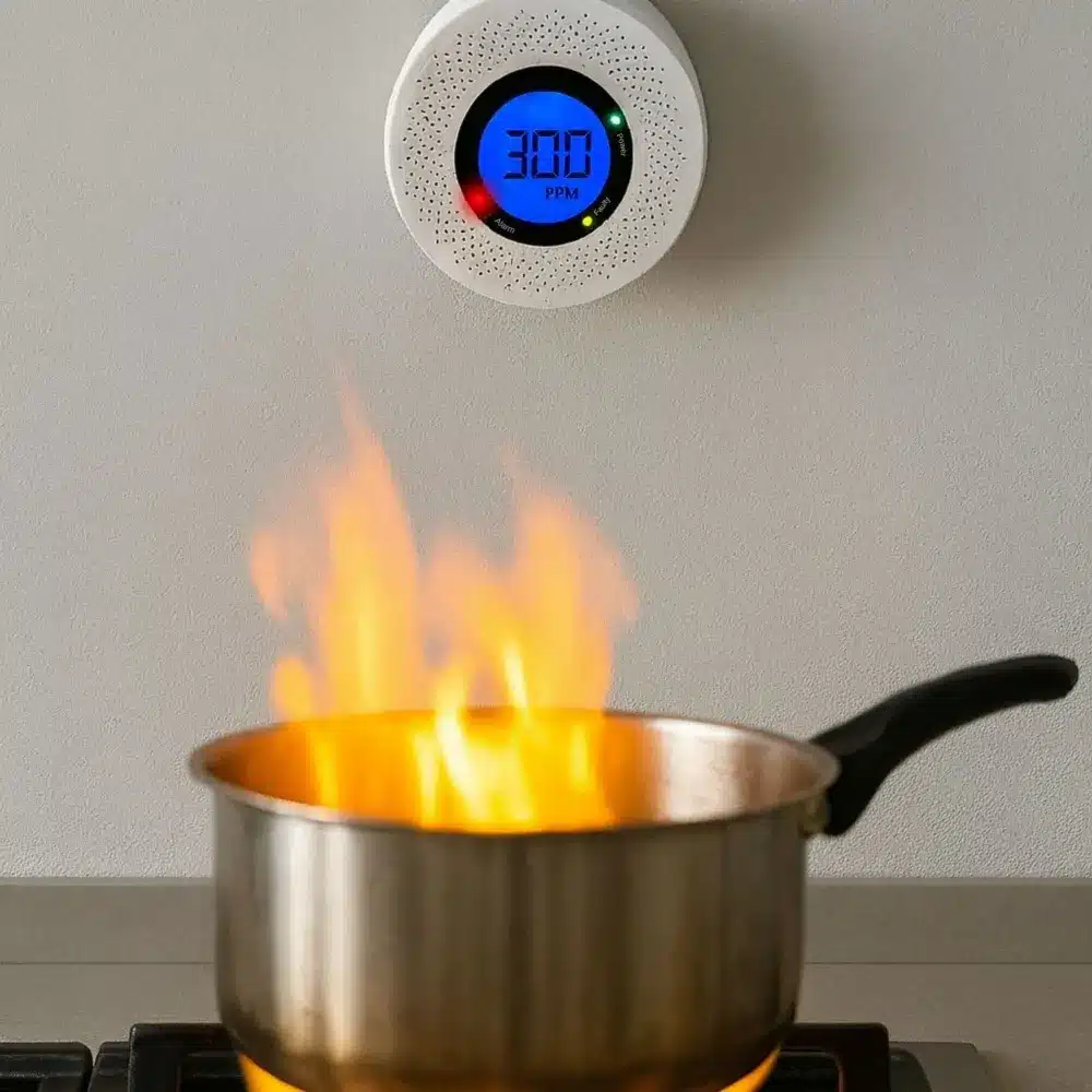 Czujnik Czadu Dymu Detektor Tlenku Węgla Bezprzewodowy LCD - obrazek 2