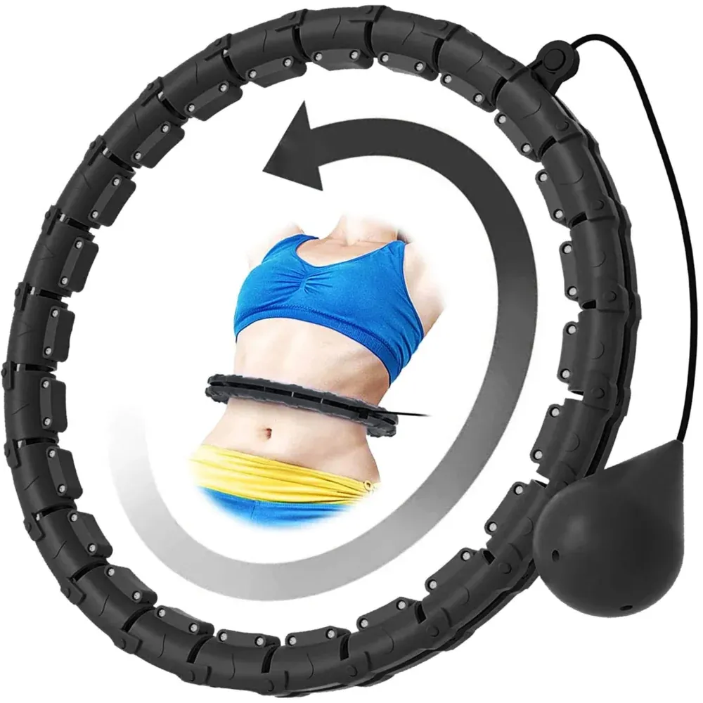 Hula Hop Odchudzające z Obciążeniem Metalowe Łożysko Czarne - obrazek 4