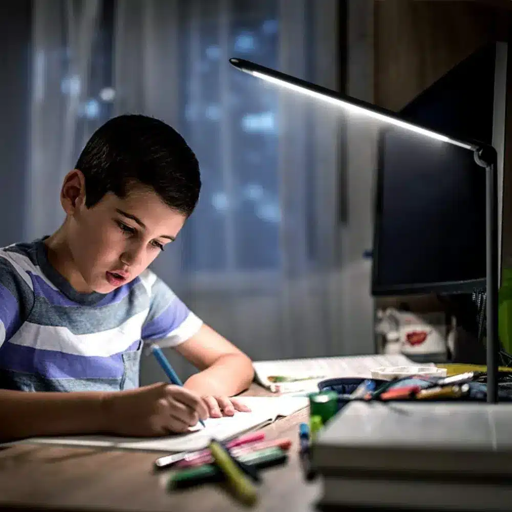 Lampka Biurkowa Szkolna Nocna LED z Ładowarką USB - obrazek 6