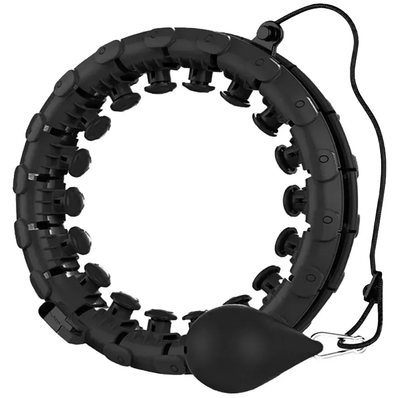 Hula Hop Odchudzające z Obciążeniem i Masażerem Czarne - obrazek 3