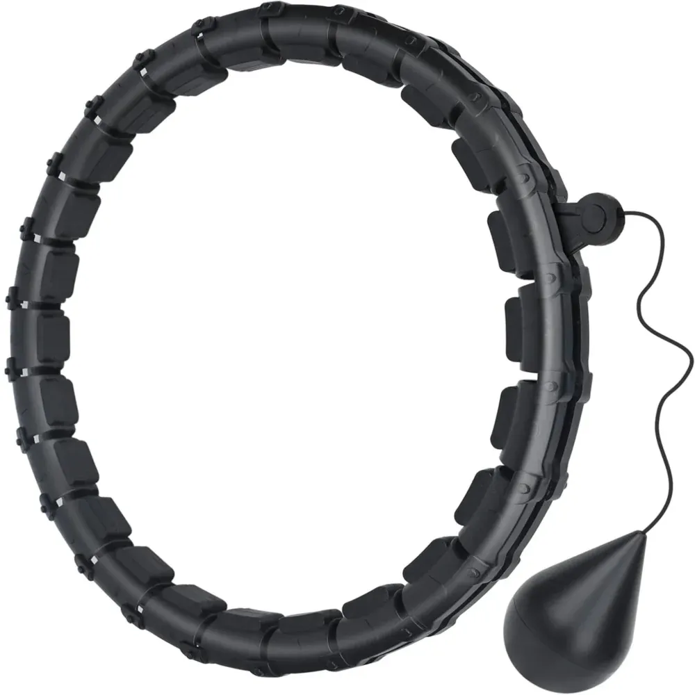 Hula Hop Odchudzające z Obciążeniem Metalowe Łożysko Czarne - obrazek 2