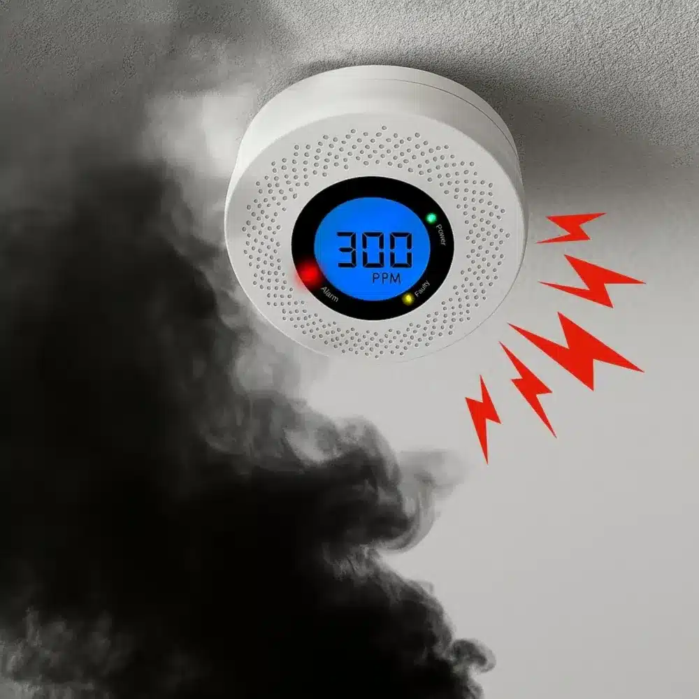 Czujnik Czadu Dymu Detektor Tlenku Węgla Bezprzewodowy LCD - obrazek 5