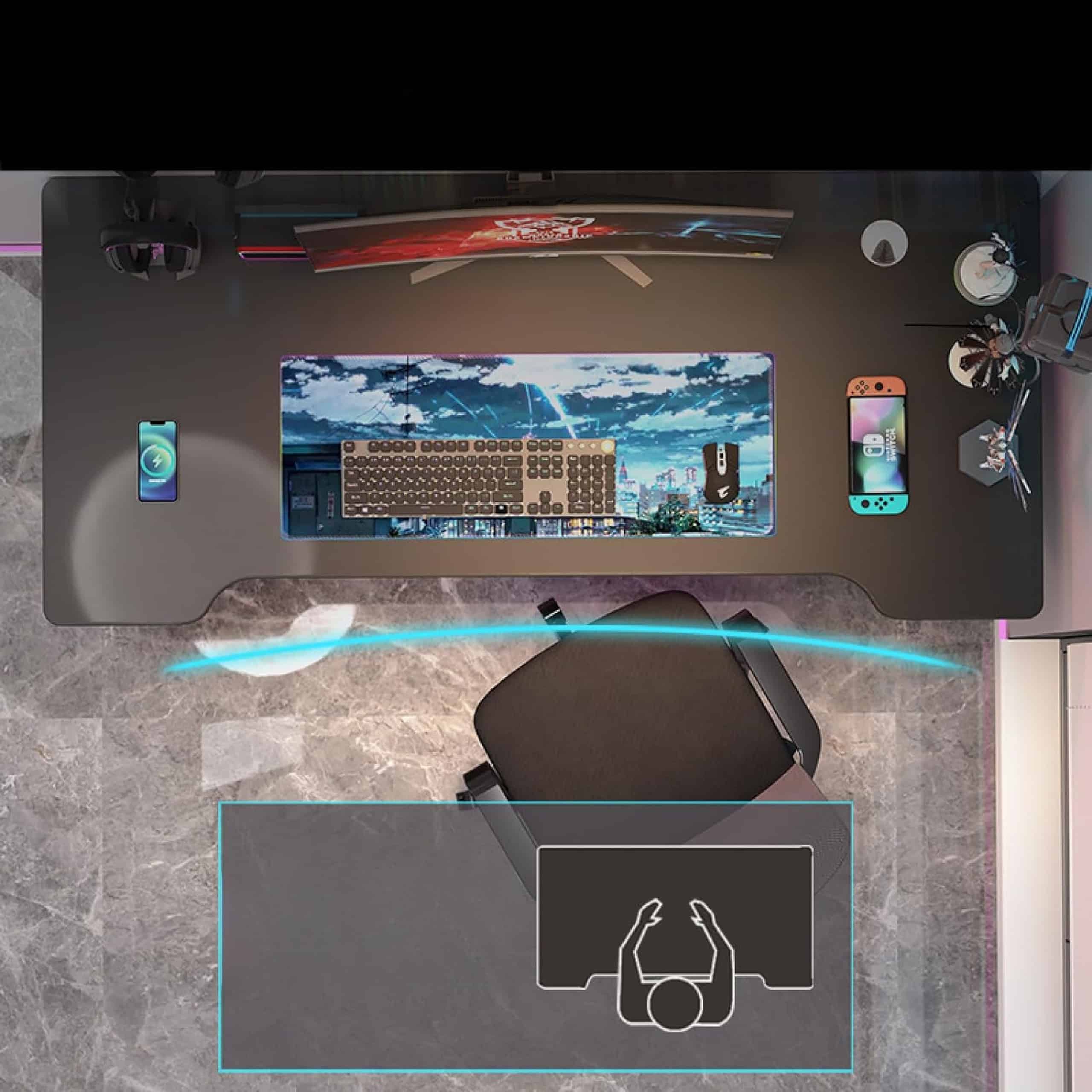 18 x Biurko Komputerowe Stół Gamingowy dla Gracza Komputerowe Duże Stabilne - obrazek 8