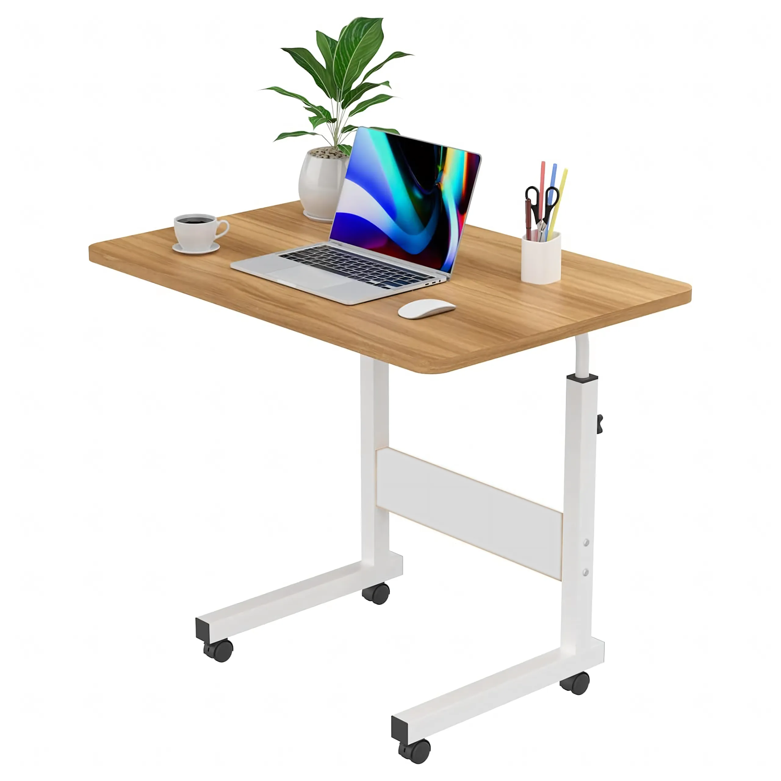 Stolik Biurko Pod Laptopa Na Kółkach z Regulacją Wysokości - obrazek 2