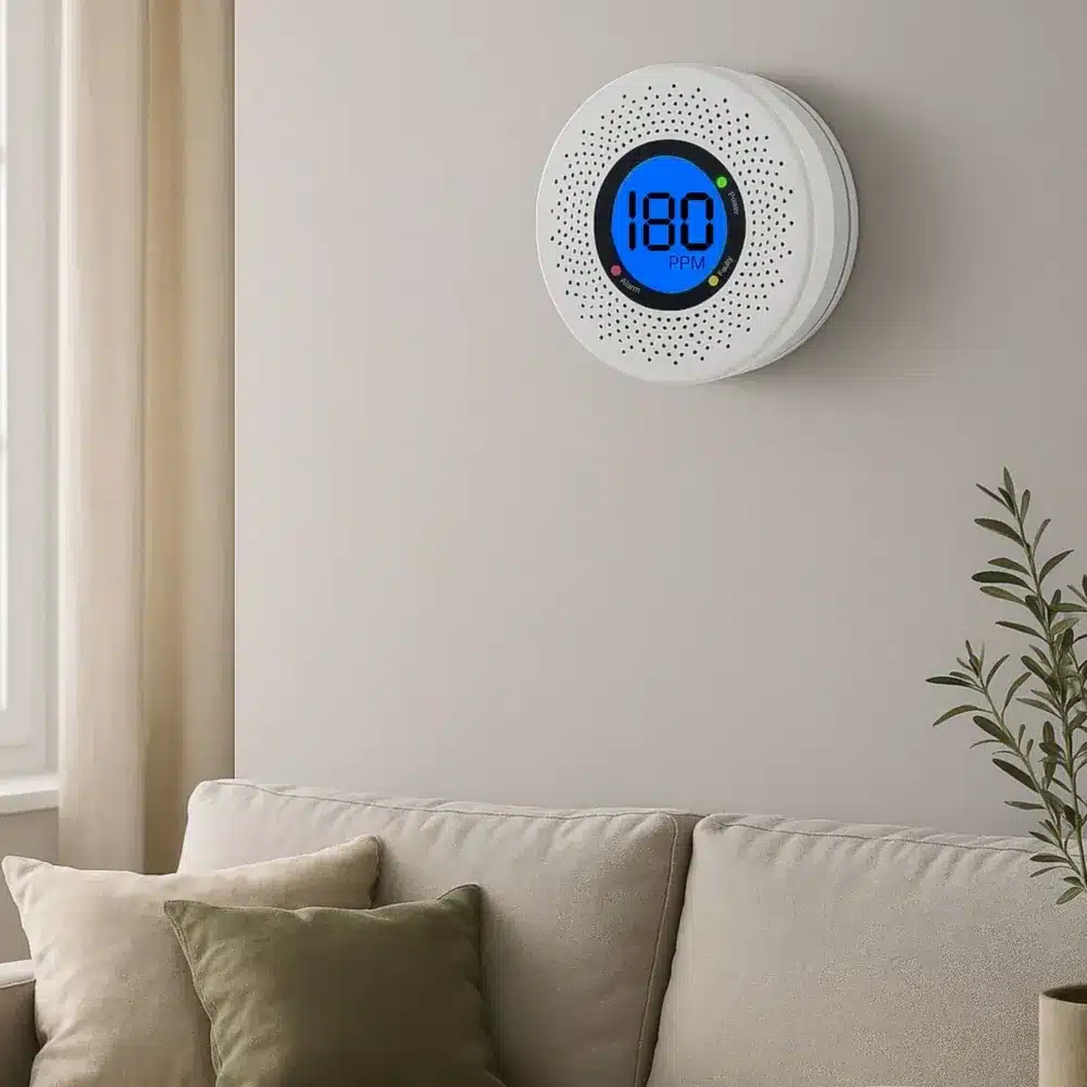 Czujnik Czadu Dymu Detektor Tlenku Węgla Bezprzewodowy LCD - obrazek 6