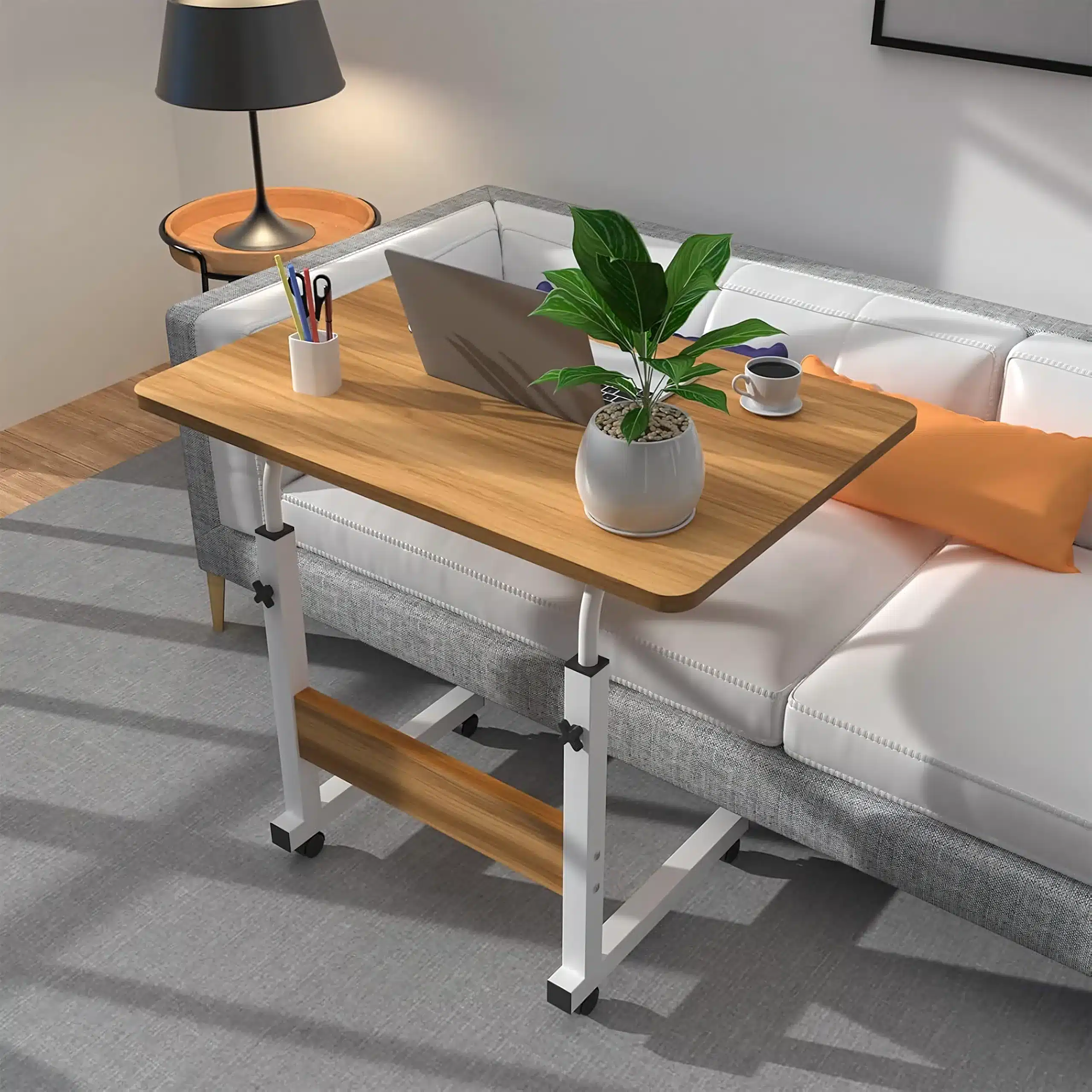 Stolik Biurko Pod Laptopa Na Kółkach z Regulacją Wysokości - obrazek 10