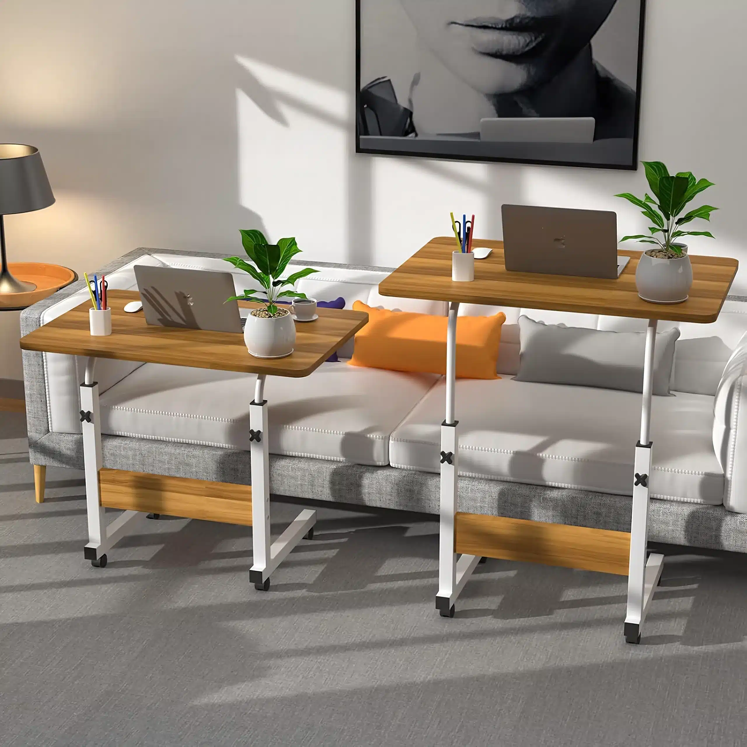 Stolik Biurko Pod Laptopa Na Kółkach z Regulacją Wysokości - obrazek 11