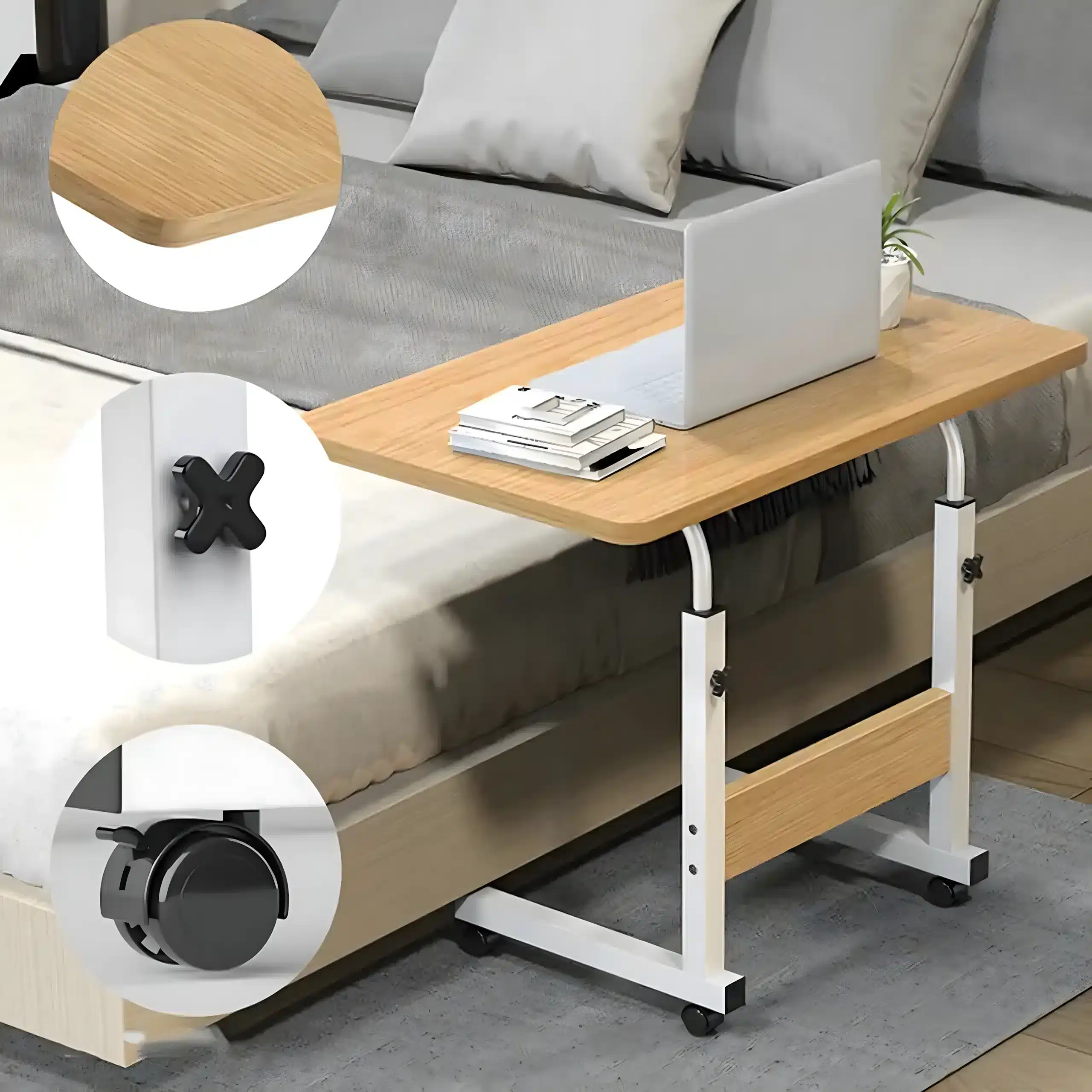 Stolik Biurko Pod Laptopa Na Kółkach z Regulacją Wysokości - obrazek 12