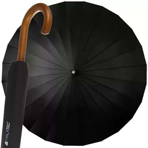 Parasol Rządowy Elegancki Czarny 24 Druty 145cm