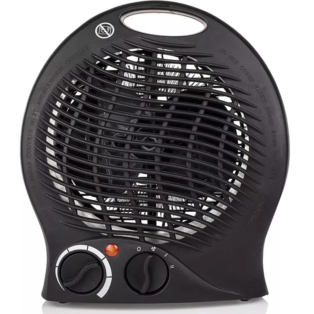 Termowentylator Farelka Grzejnik Elektryczny Czarny 2000W - obrazek 2