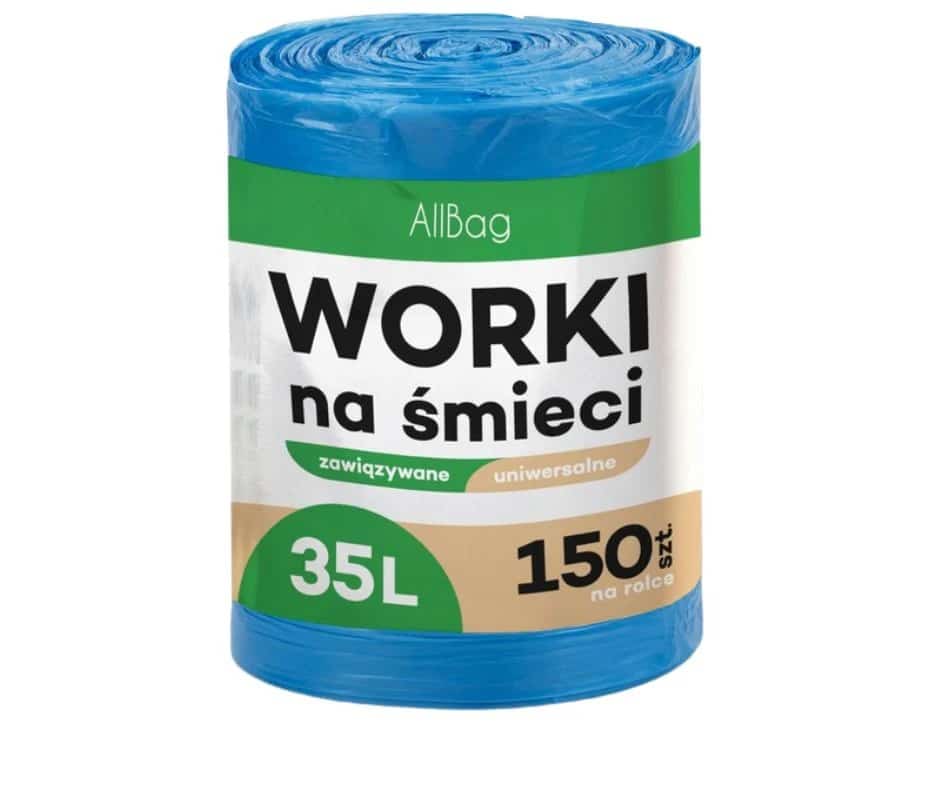 Worki Na Śmieci Wiązane 35L Niebieskie 150 szt.