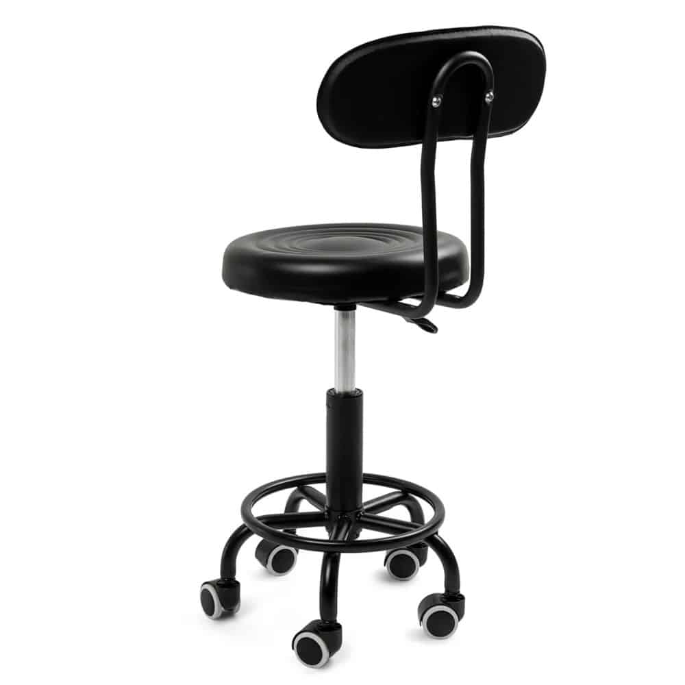 Hoker Barowy Stołek Fryzjerski Kosmetyczny Obrotowy Czarny - obrazek 6