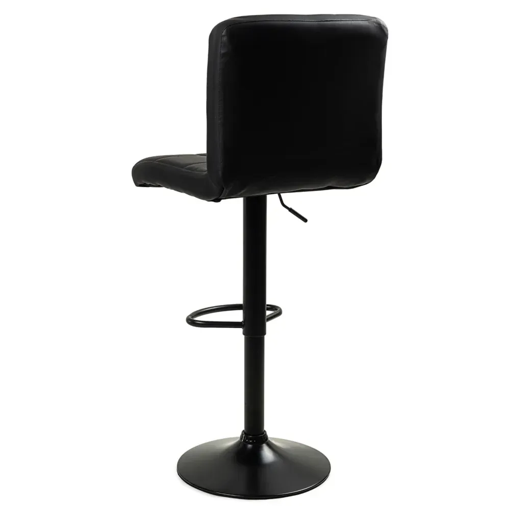 Hoker Barowy Kuchenny Obrotowy Regulowany Skórzany Czarny - obrazek 6