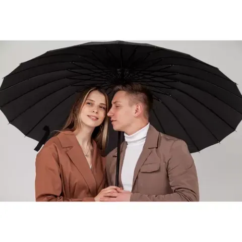 Parasol Rządowy Elegancki Czarny 24 Druty 145cm - obrazek 9