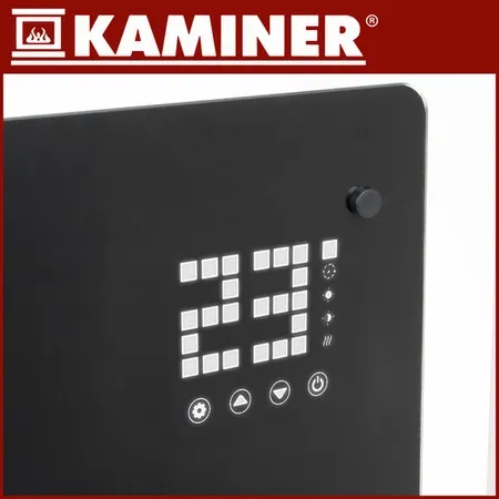 Grzejnik Elektryczny Konwektorowy Szklany WiFi Pilot Czarny Kaminer 2500W - obrazek 3