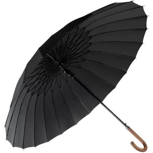 Parasol Rządowy Elegancki Czarny 24 Druty 145cm - obrazek 2