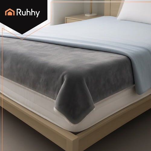 Koc Elektryczny Grzewczy Dwuosobowy Pilot Szary Ruhhy 180x130cm - obrazek 6