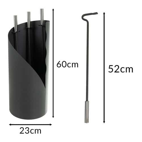 Przybory Kominkowe Akcesoria Zestaw Do Kominka Loft 4w1 - obrazek 4