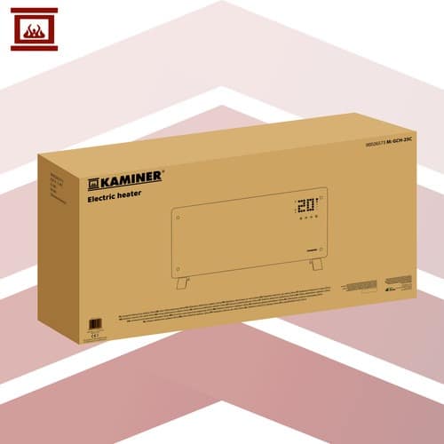 Grzejnik Elektryczny Konwektorowy Szklany WiFi Pilot Biały Kaminer 2500W - obrazek 11