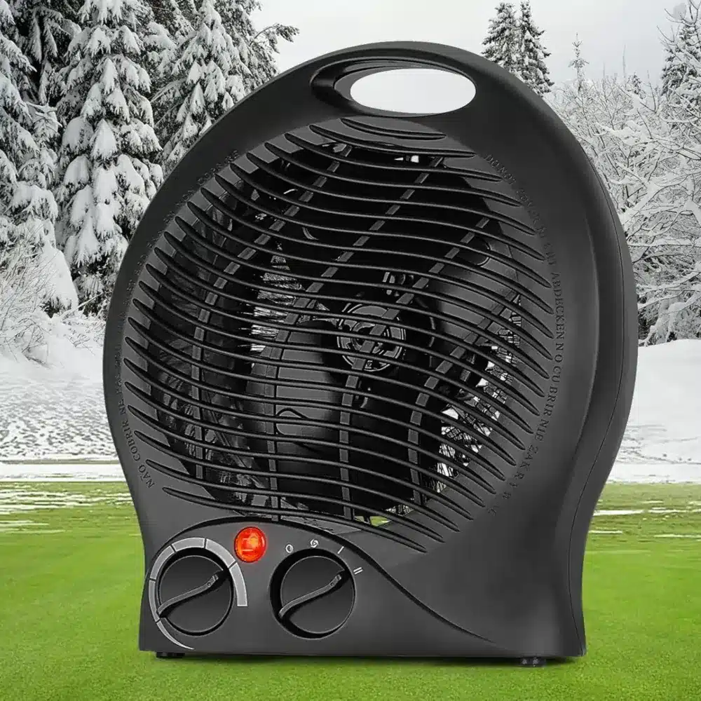 Termowentylator Farelka Grzejnik Elektryczny Czarny 2000W - obrazek 6