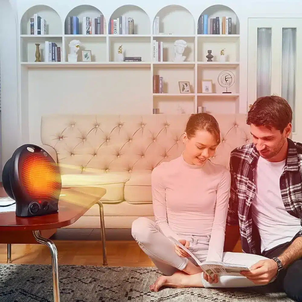 Termowentylator Farelka Grzejnik Elektryczny Czarny 2000W - obrazek 10