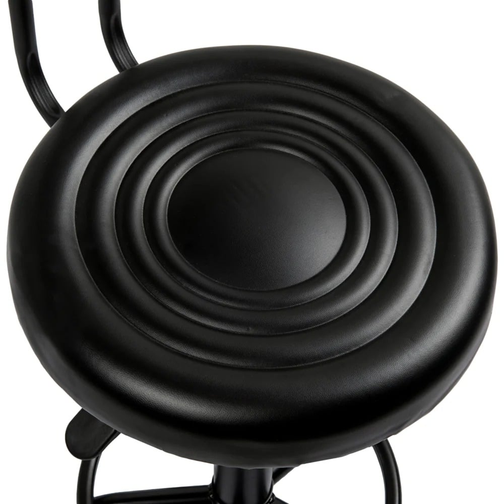 Hoker Barowy Stołek Fryzjerski Kosmetyczny Obrotowy Czarny - obrazek 9