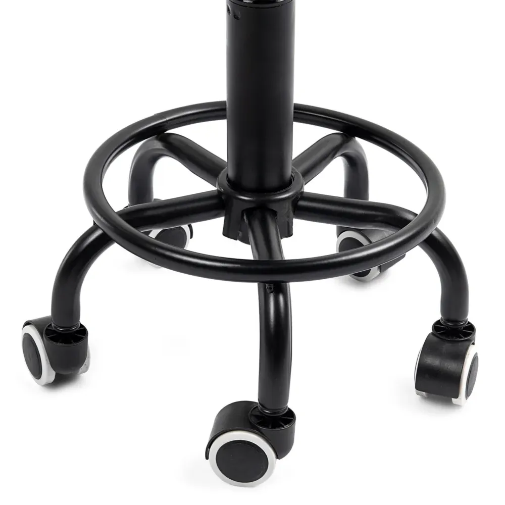 Hoker Barowy Stołek Fryzjerski Kosmetyczny Obrotowy Czarny - obrazek 5