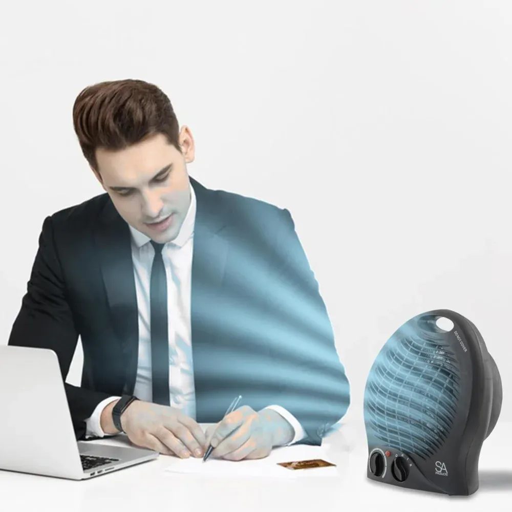 Termowentylator Farelka Grzejnik Elektryczny Czarny 2000W - obrazek 9