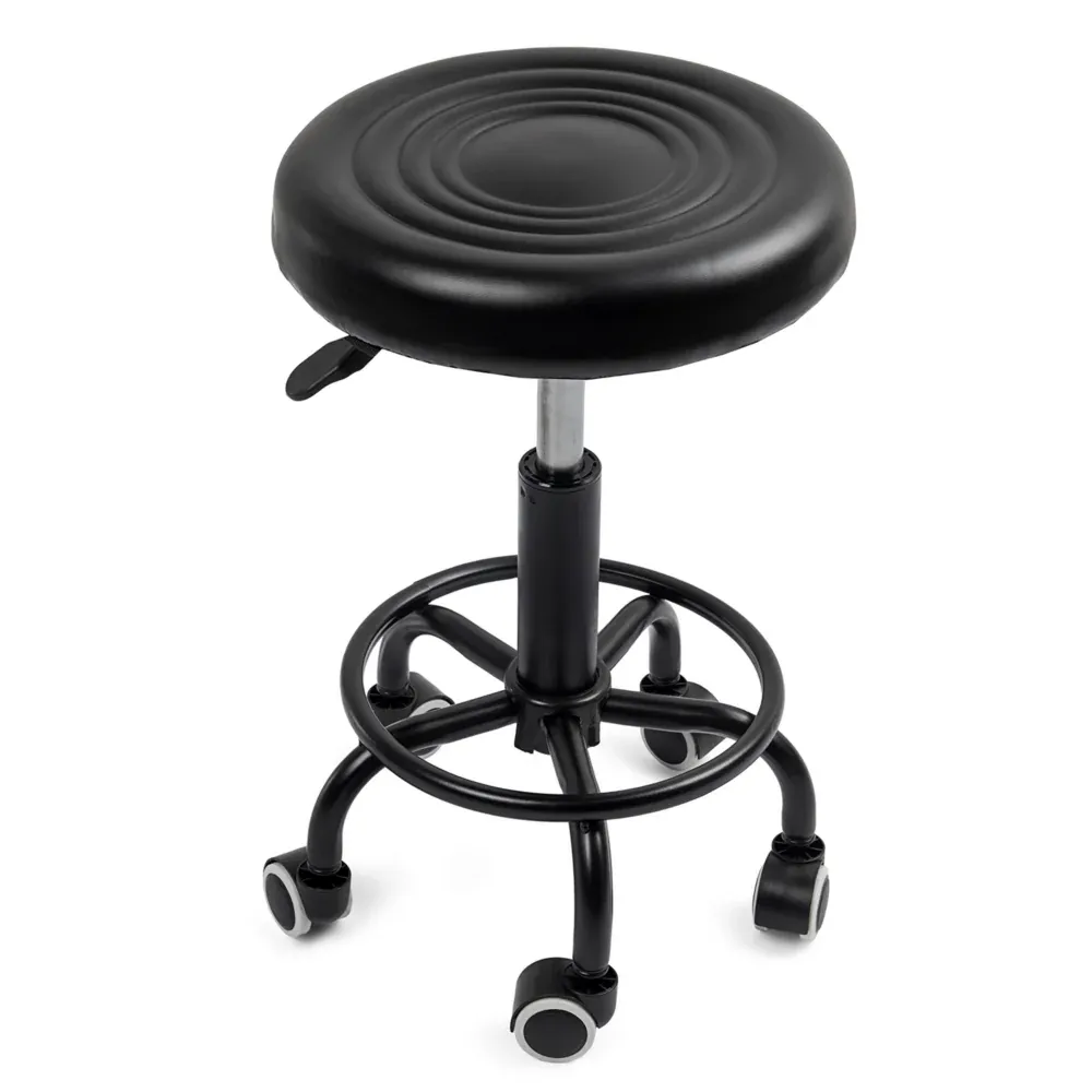 Hoker Barowy Stołek Fryzjerski Kosmetyczny Obrotowy Czarny - obrazek 2