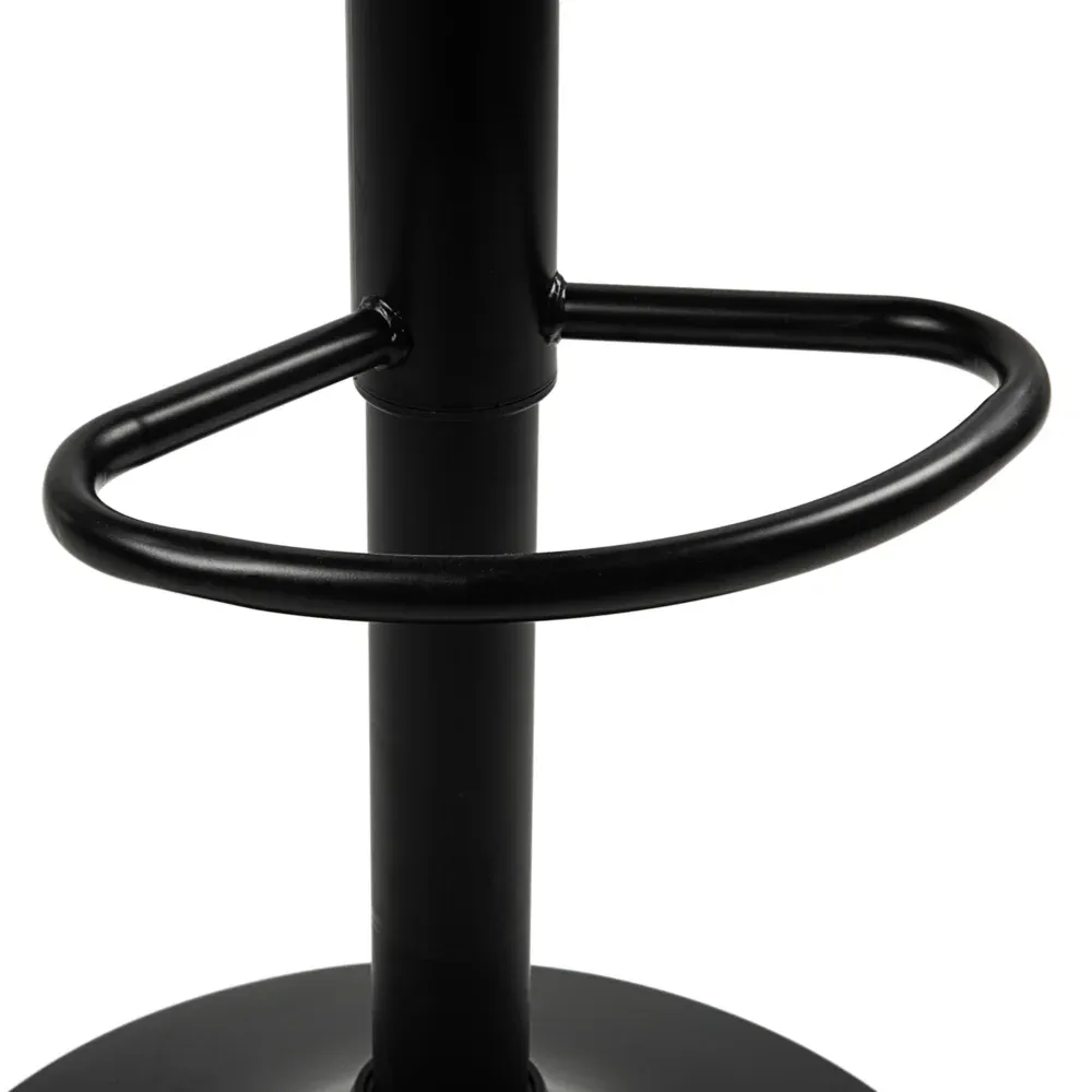 Hoker Barowy Kuchenny Obrotowy Regulowany Skórzany Czarny - obrazek 9