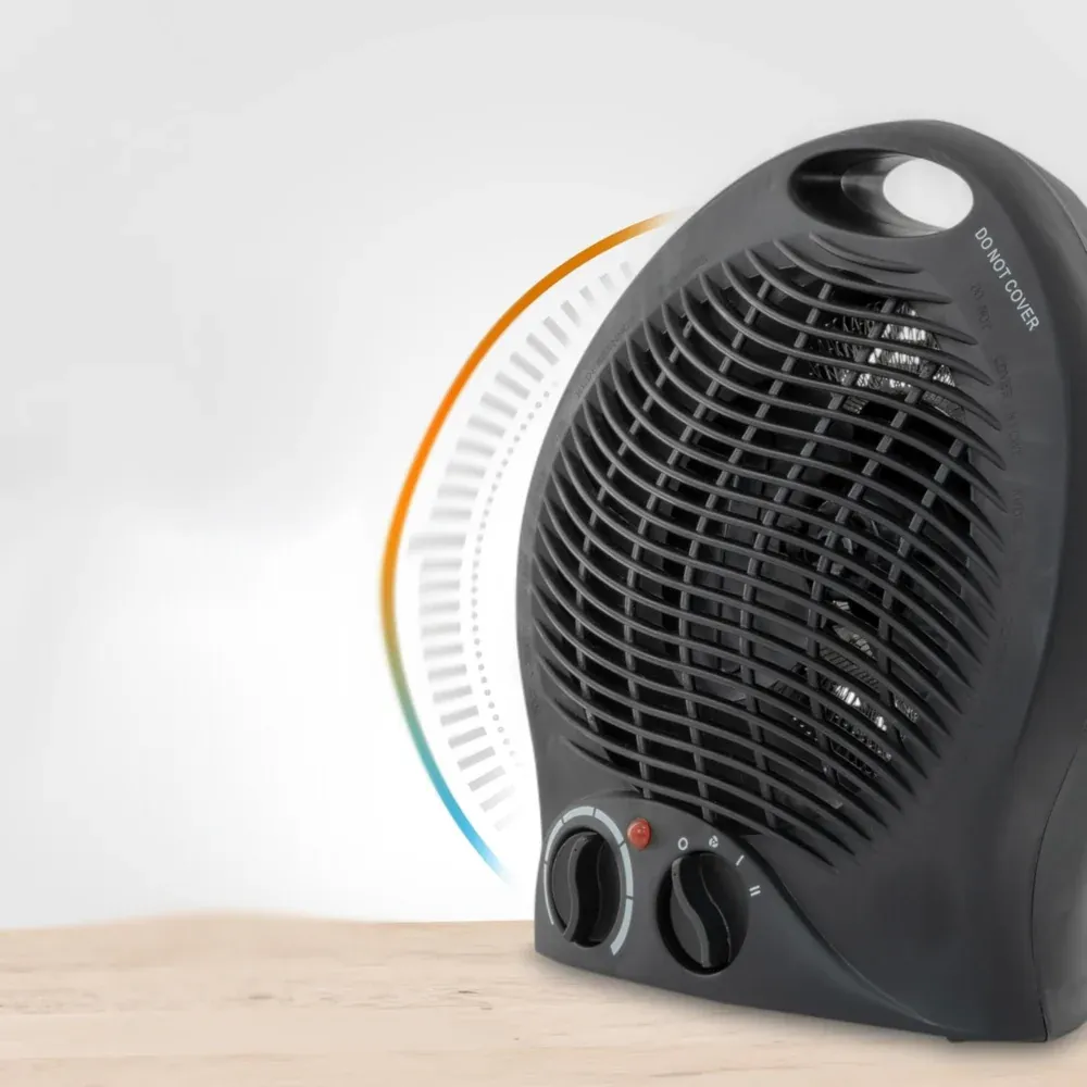 Termowentylator Farelka Grzejnik Elektryczny Czarny 2000W - obrazek 7