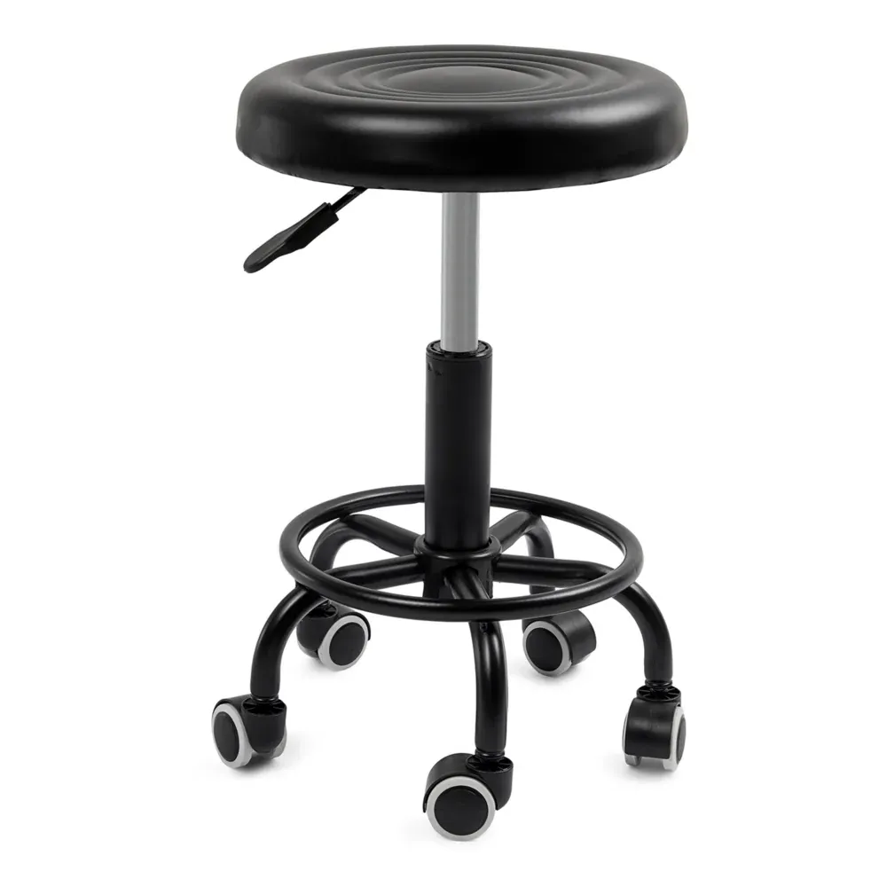 Hoker Barowy Stołek Fryzjerski Kosmetyczny Obrotowy Czarny - obrazek 3