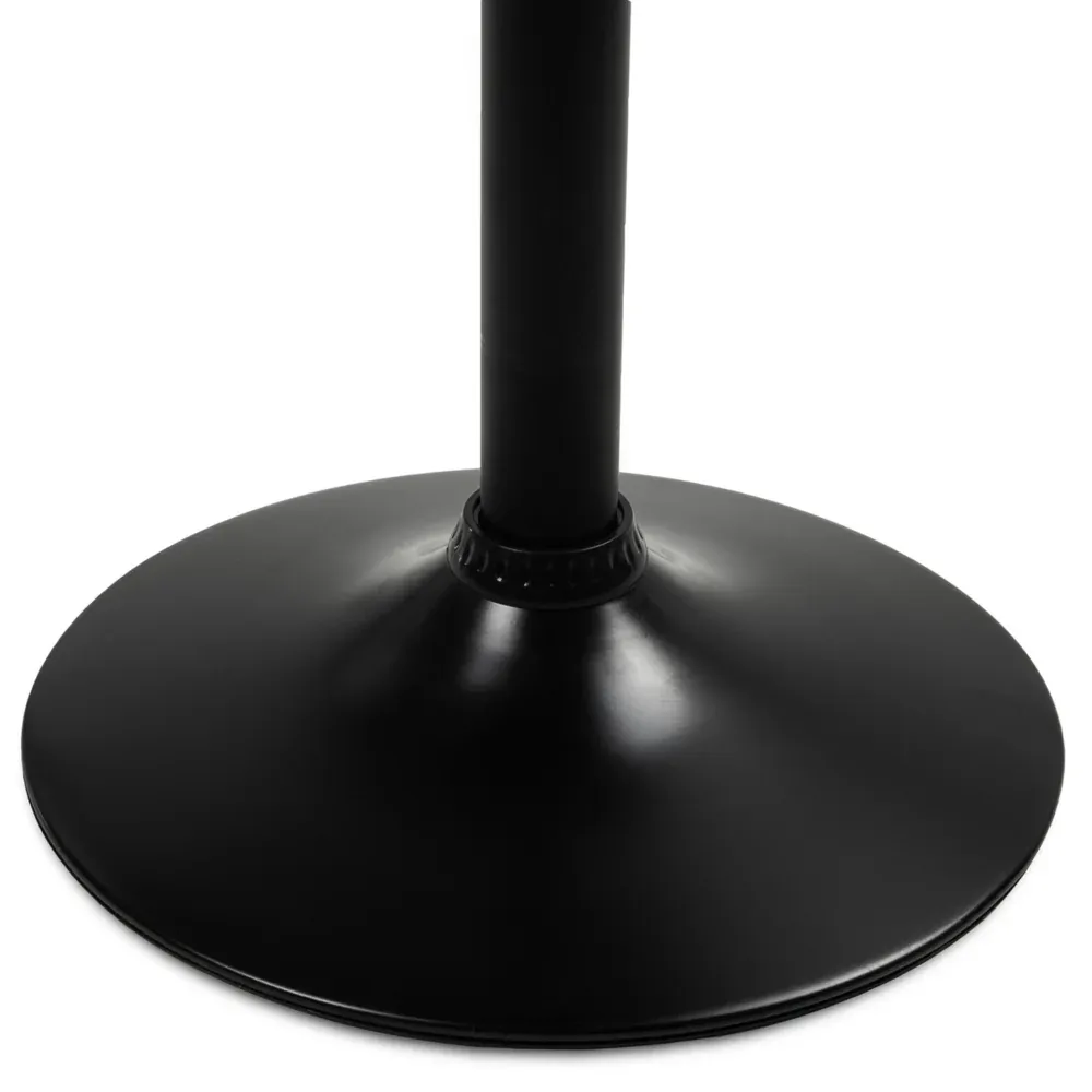 Hoker Barowy Kuchenny Obrotowy Regulowany Skórzany Czarny - obrazek 8