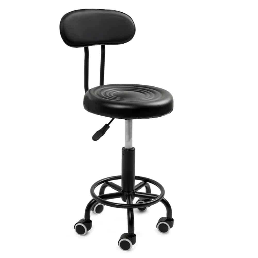 Hoker Barowy Stołek Fryzjerski Kosmetyczny Obrotowy Czarny - obrazek 2