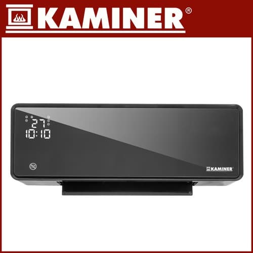 Kurtyna Powietrzna Ścienna Szklana WiFi Pilot Czarny Kaminer 2000W - obrazek 2