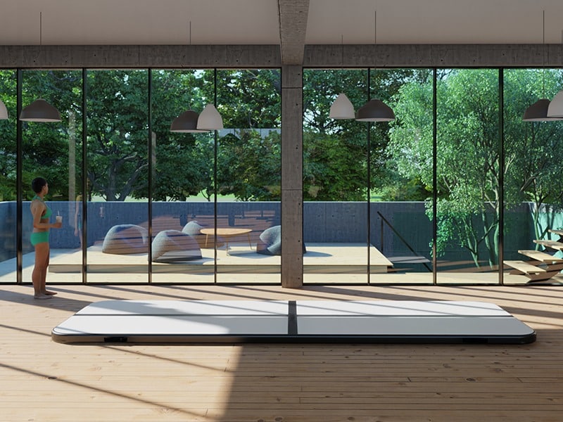 Airtrack Mata Gimnastyczna Ścieżka Akrobatyczna Niebieski 500x100x10cm - obrazek 4